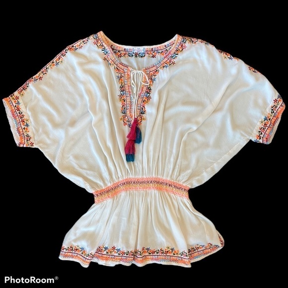 ALTAR’D STATE Bohemian Embroidered Swimsuit Cover Or Blouse Size M NEW - Picture 6 of 9